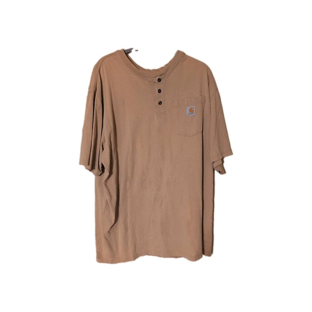 Carhartt Pocket T-Shirt Men’s XL Tall Tan Short Sleeve Solid Crewneck